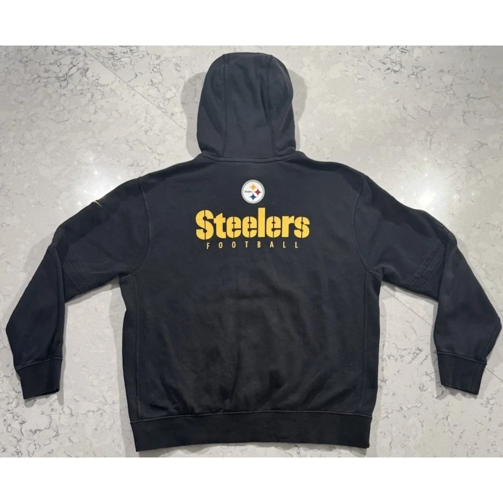 Nike Pittsburgh Steelers Sideline Hoodie Mens Large Black Fleece NFL Sweatshirt